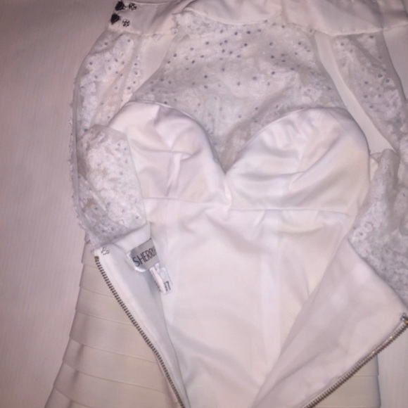Sherri Hill White Bandage Dress Size 0 - Picture 4 of 8
